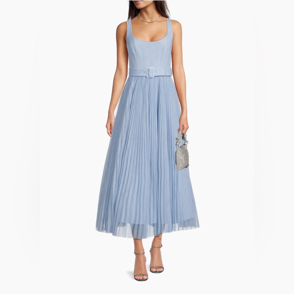 Hutch Effy Belted Tulle Midi Dress